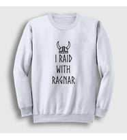 Presmono Unisex Beyaz Raid Vikings Sweatshirt 222538tt (Beyaz)