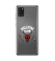 Samsung Galaxy A21S Uyumlu Hellfire Club Tasarımlı Şeffaf Telefon Kılıfı