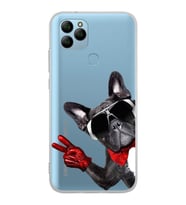 PrintiFy General Mobile GM 21 ile Uyumlu Köpek 2 Kamera Korumalı Şeffaf Kılıf