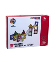 34 Parça Manyetik Yapı Blokları 34  Parça Magnetic Tiles Boru Seti