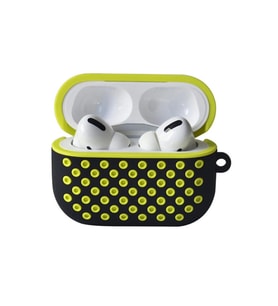 Apple Airpods Pro 2 (2.nesil) Spor Delikli Kılıf - Siyah-sarı