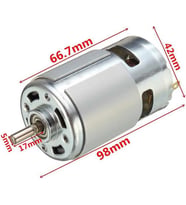 RS775 24V 3000 RPM Güçlü ve Dayanıklı Rulmanlı DC Motor CNC, Matkap