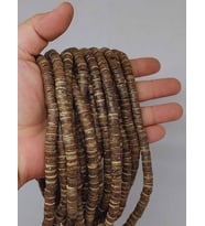 Hindistan Cevizi Kabuğu Ahşap Dizi Silindir Kesim 3.5*7mm (53066)
