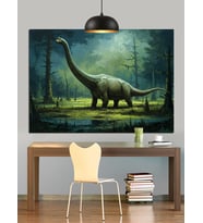Tyrannosaurus Rex (Dinozor) Dekoratif Kanvas - Mdf Ahşap Tablo
