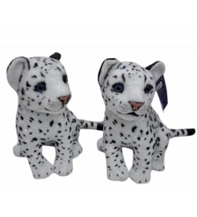 PL50135 25 CM OTURAN KÜÇÜK BEYAZ LEOPAR