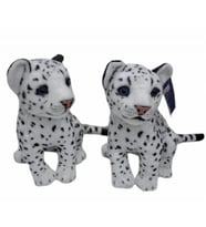 PL50135 25 CM OTURAN KÜÇÜK BEYAZ LEOPAR