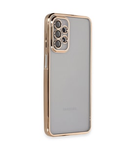 Samsung Galaxy A23 4g Kılıf Kamera Korumalı Lensli Silikon - Gold