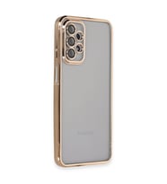 Samsung Galaxy A23 4g Kılıf Kamera Korumalı Lensli Silikon - Gold