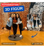 Kişiye Özel 3 Kişilik 3D Figür (25cm)