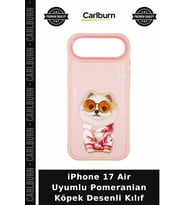 iPhone 17 Air Uyumlu Pomeranian Köpek Desenli Kılıf Koruma Kılıfı Telefon Kabı