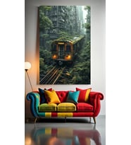 TERK EDİLMİŞ ŞEHİR Ev Duvar Salon Güzellik Salonu Ofis Dükkan Dekarasyon Kanvas Tablo (Çok Renkli)