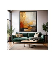 Soyut Şık ve Sade Ahşap Çerçeveli MDF Tablo Modern Tablo Salon Tablosu Ev Dekorasyon Duvar Tablosu (Siyah)