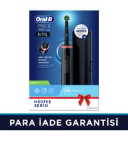 Oral-B Pro 3500 Şarj Edilebilir Diş Fırçası Siyah + Başlık
