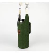 Woodycord El Yapımı Düz Yeşil Kulplu Termos Kılıfı Kulplu Model Quencher Pipetli 1,18 (Çok Renkli)