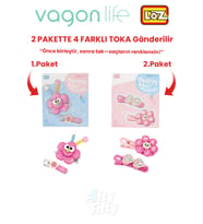 4'lü Saç Toka Seti Önce Birleştir,Sonra Tak (2 Paket 4 Adet Gönderilir) Yapı Toka Seti FF (Magenta.)