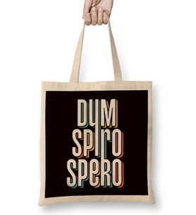 Dum Spiro Spero Motivation Latin Phrase Language Education Bez Çanta Uzun Saplı