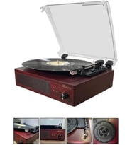 Mtx-303 Nostaljik Pikap Plak Çalar (Şarjlı Bluetooth Aux Hoparlörlü 3 Devir) İğne Dahil