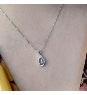 0.12 Ct. Damla Model Pırlanta Kolye