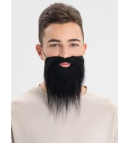Northcity Siyah Takma Sakal Bıyık Takımı - Doğal Görünümlü Peluş Sakal (20 Cm)