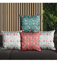 eJOYA Çiçek Tasarımlı 4'lü Yastık İçi Ve Kırlent Kılıfı 45cm 113803