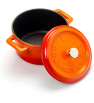Lexroo Metal Döküm Mini Tencere, 10 cm, 0.35 L Hacim, Turuncu