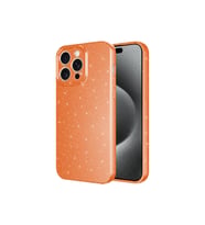Apple iPhone 15 Pro Max Uyumlu Kılıf Kamera Korumalı Simli Lüks Zore Koton Kapak (Turuncu)