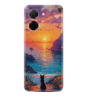 Xiaomi Redmi A5 4G Kılıf Boutique Baskılı Resimli Manzara Kedi Pcode -096