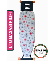 Ütü Masası Kılıfı Büyük Boy Ipli Stoperli Keçeli Kılıfı Örtüsü Bezi 55x140cm Deniz