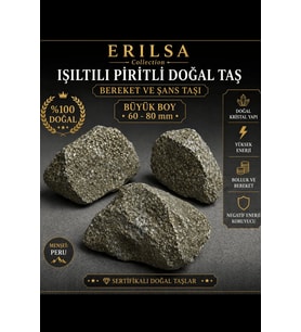 Sertifikalı Işıltılı Pirit Taşı Kütle 60-80 mm Büyük Boy Koleksiyonluk Doğal Kaya