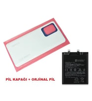 Tkgz Xiaomi Mi 11T PRO Mİ 11T Arka Pil Batarya Kapağı + PİL (CAM) BEYAZ