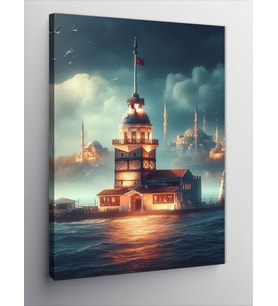Kanvas Tablo İstanbul Kız Kulesi