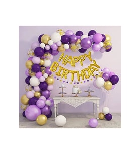 Çıtıpıtıstore Lüks Mor Lila Doğum Günü Balon Seti