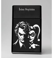 Joker & Harley Desenli Metal Tabaka – Kişiye Özel İsimli Hediyelik