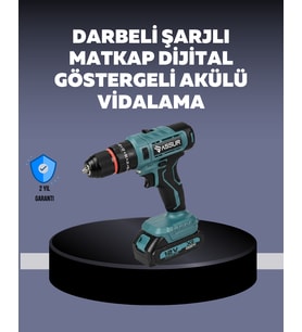 Güçlü Şarjlı Matkap Vidalama Çift Batarya - Lisinya