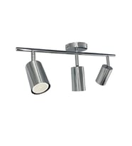 RİOLİGHT LED 1 SPOT,LED AVİZE KROM GÖVDE 3XGU10 DUYLU GÜN IŞIĞI 360 DERECE HAREKETLİ BAŞLIK SPOT