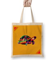 Colorful Turtles In Pop Art Design Bez Çanta Uzun Saplı