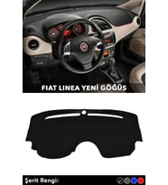 Fıat Lınea Yeni Göğüs 3d Torpido Koruyucu Kılıf - Ön Göğüs Panel Kaplama - Siyah Şerit