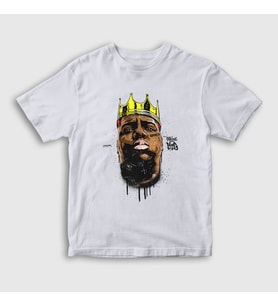 Presmono Unisex Çocuk Beyaz Crown The Notorious BIG T-Shirt 40719tt