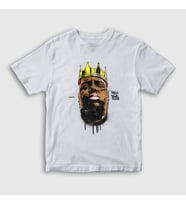 Presmono Unisex Çocuk Beyaz Crown The Notorious BIG T-Shirt 40719tt