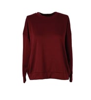 Trender 26YDT1000031 Bordo Kadın Sweatshirt Modal Basic O Yaka