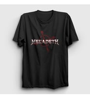 Presmono Unisex Siyah Logo V2 Megadeth T-Shirt 292733tt
