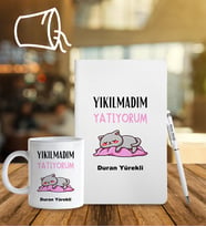 Kişiye Özel Burç Tasarımlı Esprili Defter Kalem Ve Kupa Hediye Seti (Model 1)