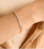 Asansörlü Gold Renk Sıralı Çelik Bileklik