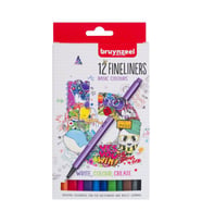 Bruynzeel Fineliner 0.4 mm 12 Renk Basic 