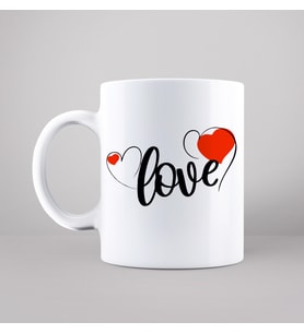 Aşk Love Sevgili Tasarımlı Kupa