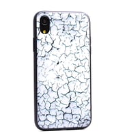 iPhone XR Mermer Desenli Pane Kılıf (Beyaz)