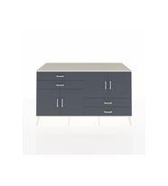 Kronos Konsol 3 Raflı 4 Çekmeceli 4 Kapaklı 176x59x99 Aytaşı-Antrasit
