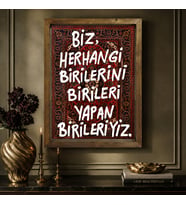 BK Gift Vintage Klasik Sanat Esprili Sözlü Masif Ahşap Çerçeveli Dekoratif Tablo - 41