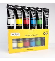 Miart Akrilik Boya Tüp 6 Renk x 75 ml
