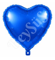 Kalp Folyo Balon Rose Mavi 24 inc
